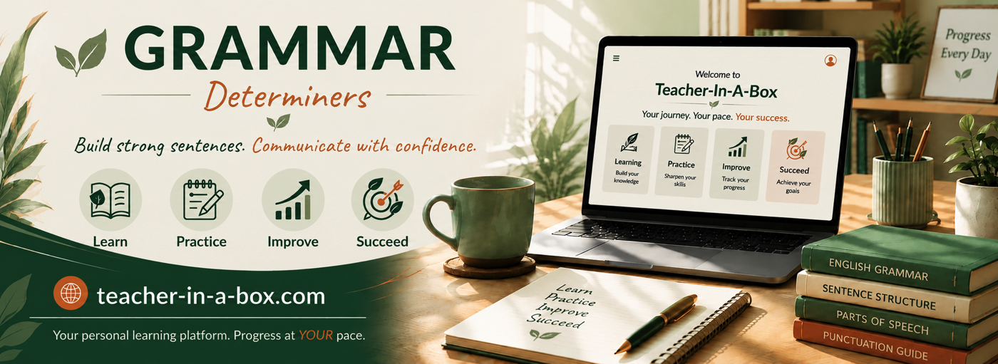 Teacher-In-A-Box — Determiners