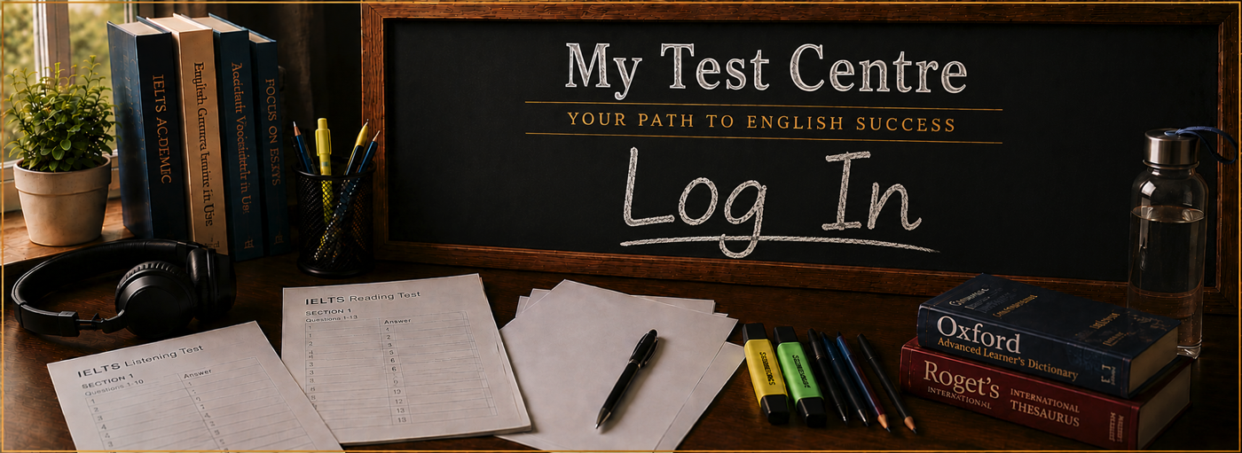 Log in to your private My Test Centre student account