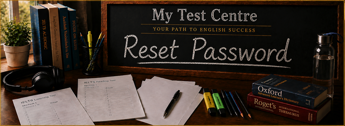 Create a new password for your My Test Centre account