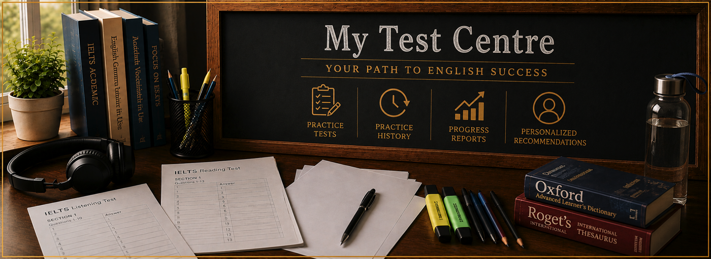 My Test Centre — your personal learning and assessment space