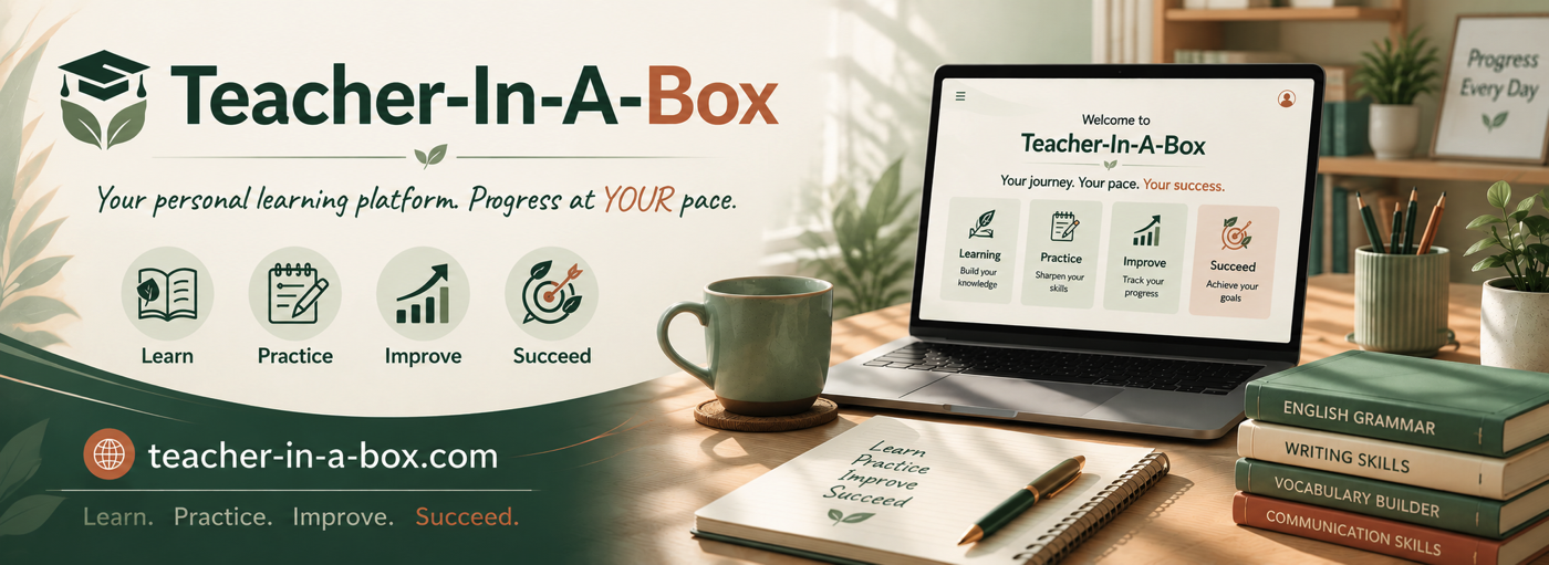Teacher-In-A-Box — Learn. Practice. Improve. Succeed.