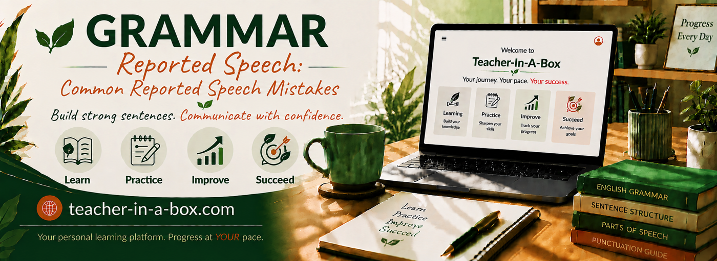Teacher-In-A-Box — Common Reported Speech Mistakes