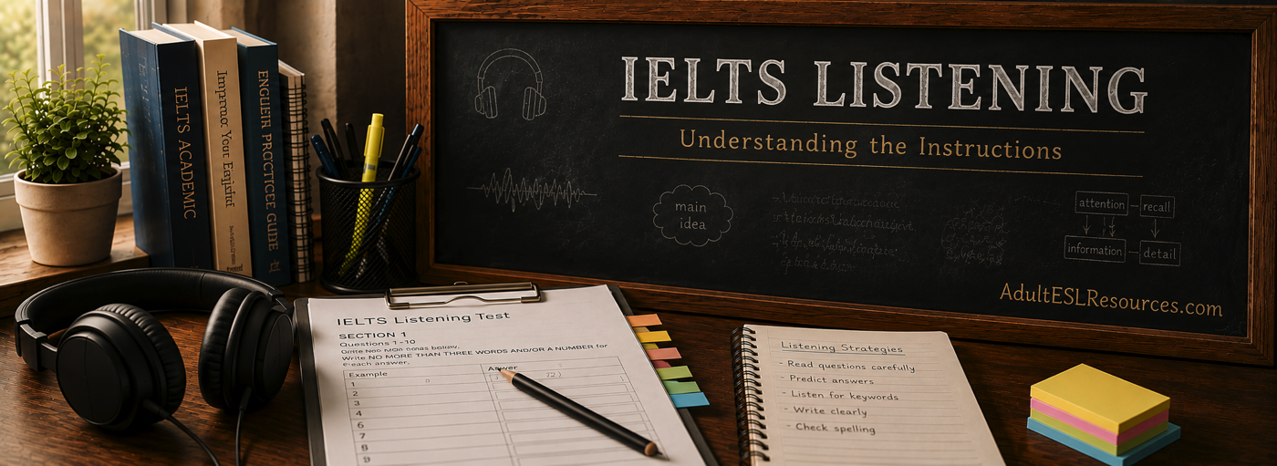 Understanding IELTS Listening instructions