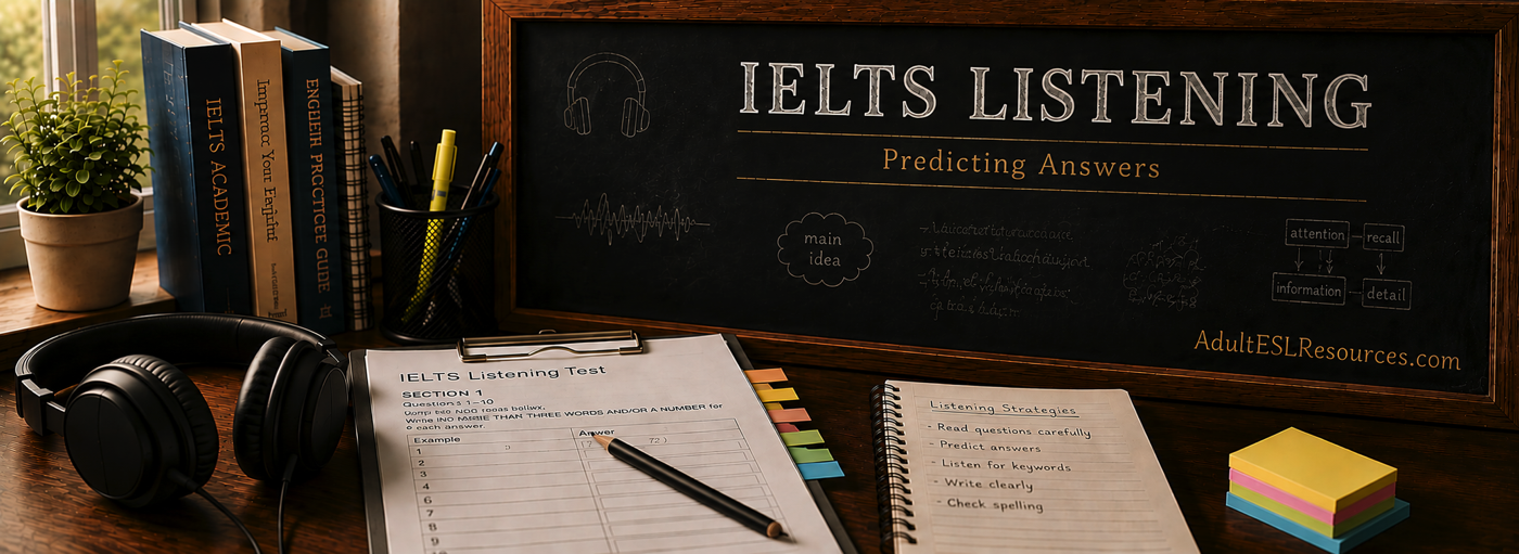 Predicting answers in IELTS Listening