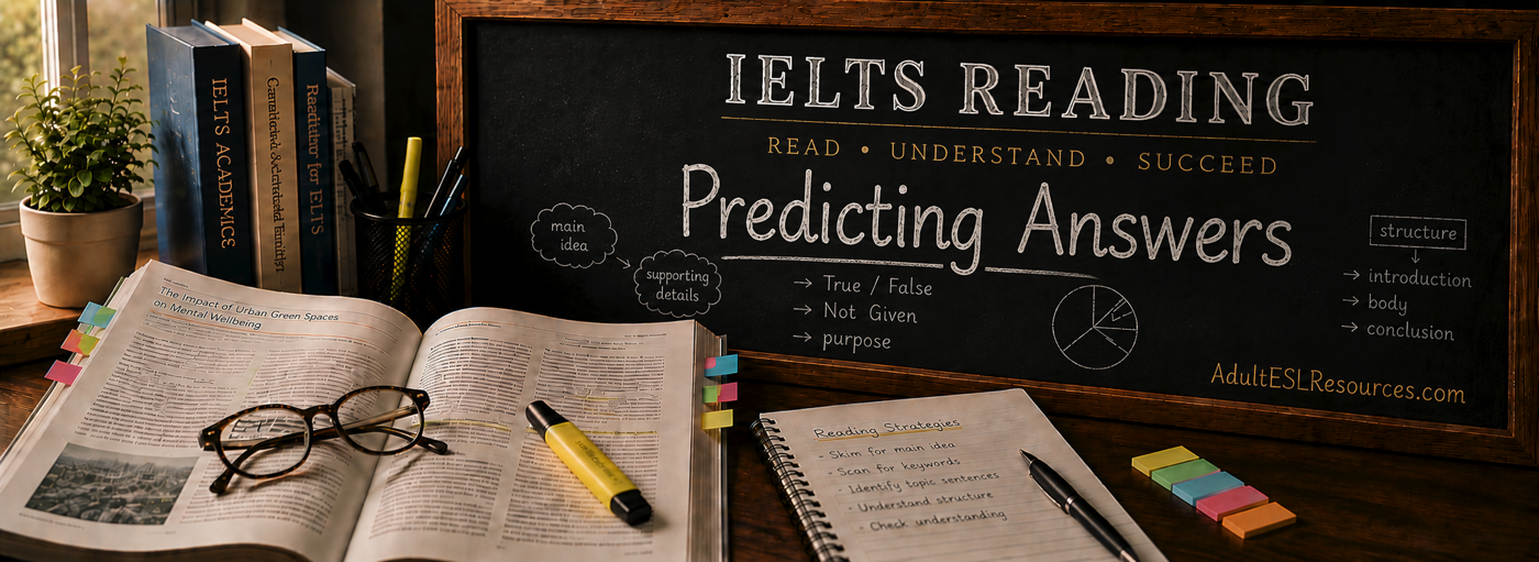 Predicting answers in IELTS Reading