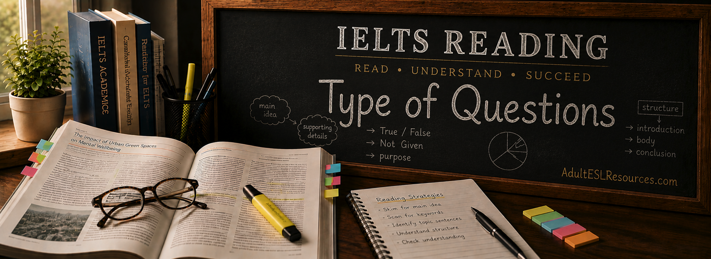 IELTS Reading question types