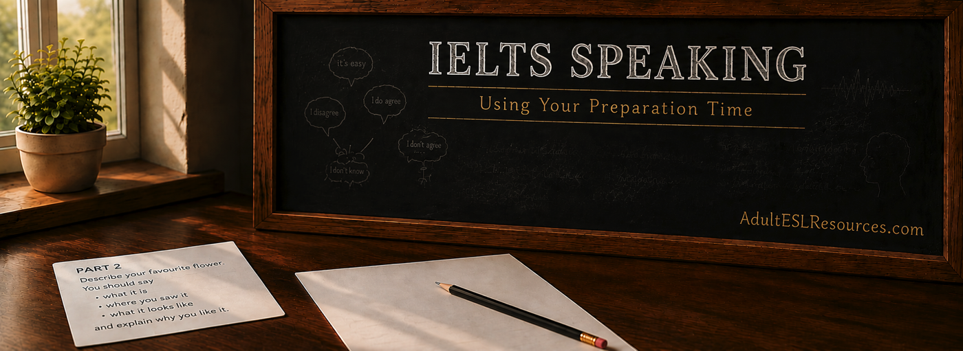 Using your IELTS Speaking preparation time