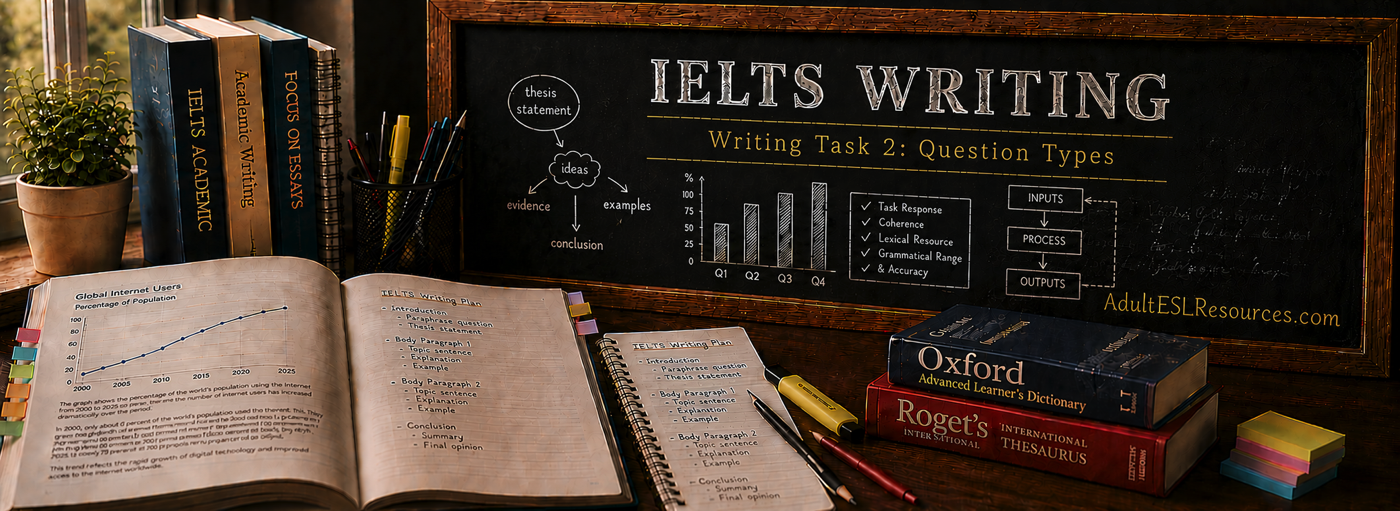 IELTS Writing Task 2 question types
