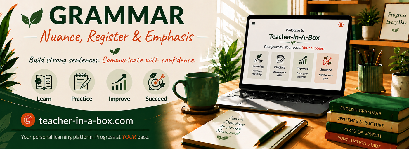 Teacher-In-A-Box — Nuance, Register and Emphasis