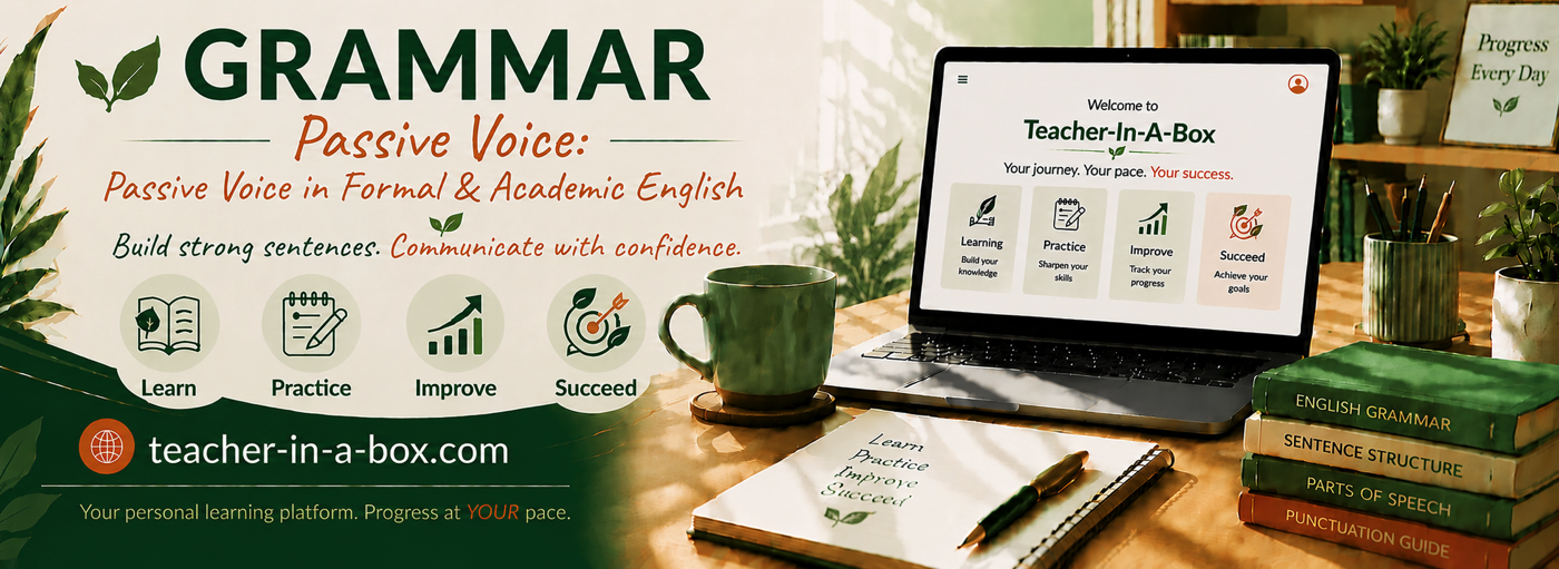Teacher-In-A-Box — Passive Voice in Formal & Academic English