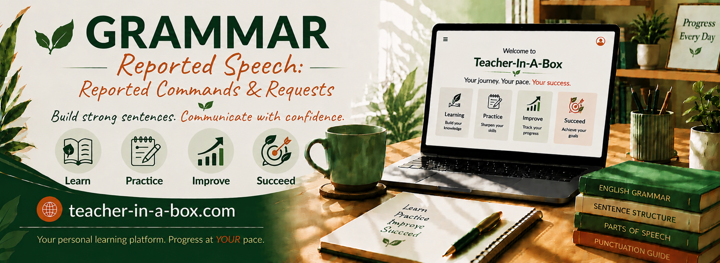 Teacher-In-A-Box — Reported Commands & Requests