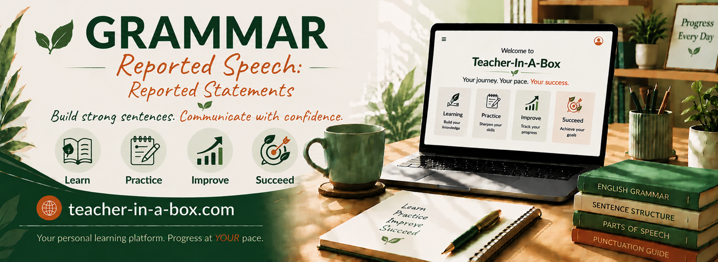 Teacher-In-A-Box — Reported Statements