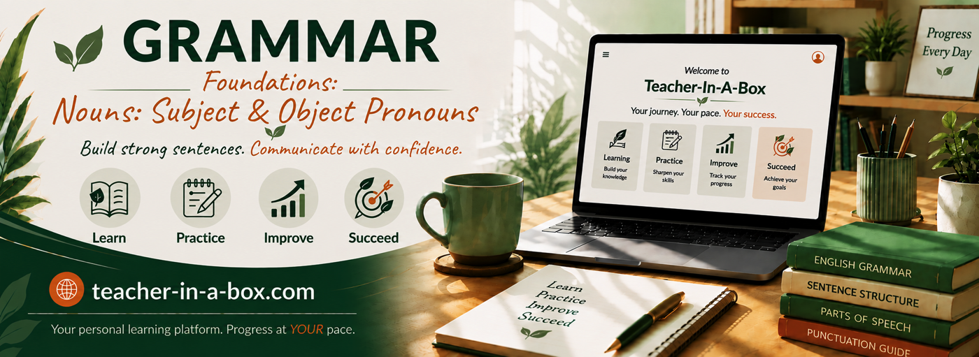Teacher-In-A-Box — Subject and Object Pronouns