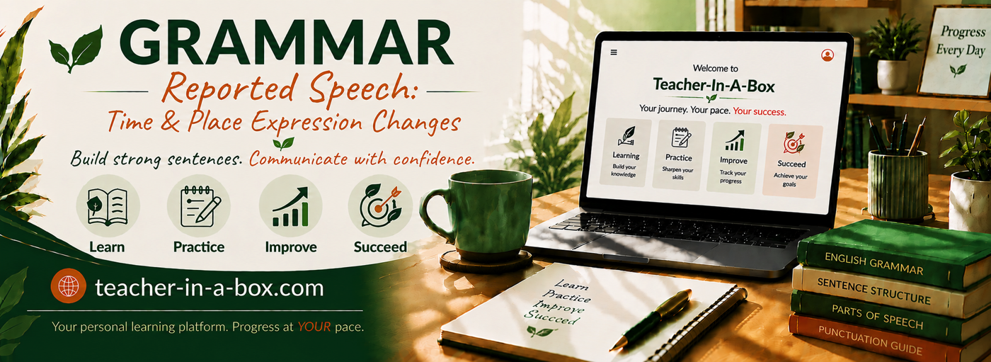 Teacher-In-A-Box — Time & Place Expression Changes