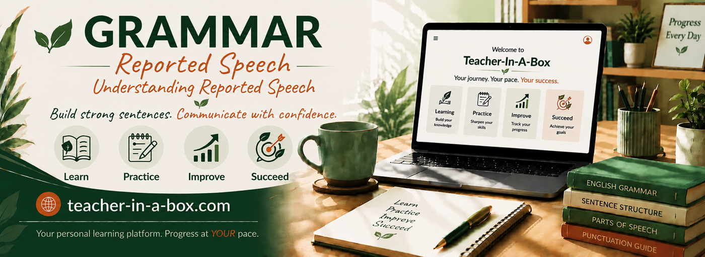 Teacher-In-A-Box — Understanding Reported Speech
