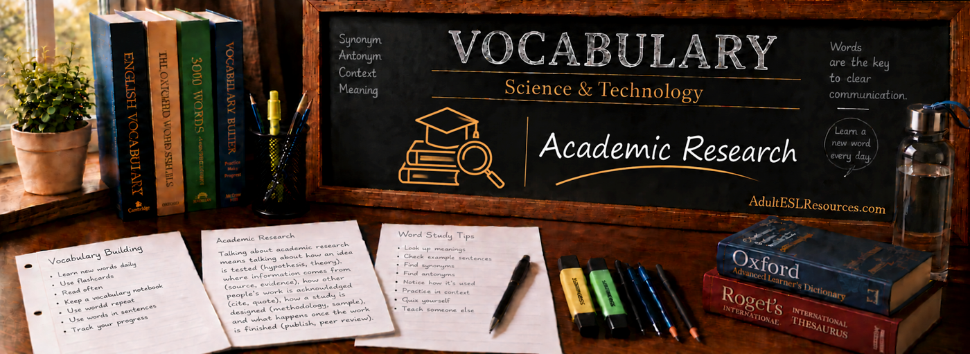 Teacher-In-A-Box — Academic Research Vocabulary