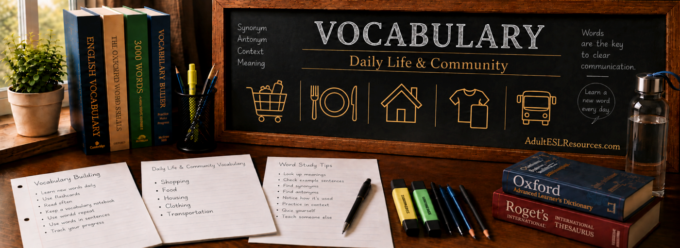 Teacher-In-A-Box — Daily Life & Community Vocabulary