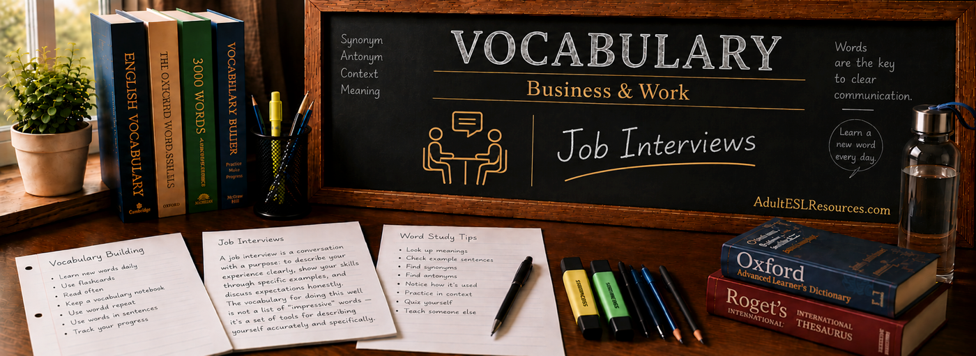 Teacher-In-A-Box — Job Interviews Vocabulary