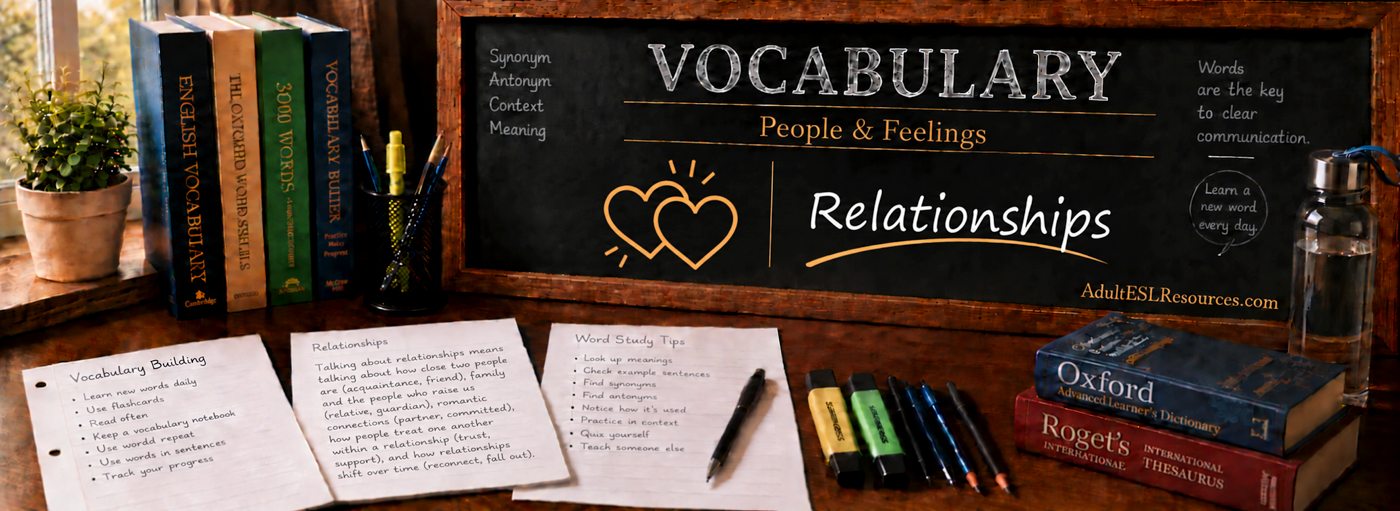 Teacher-In-A-Box — Relationships Vocabulary