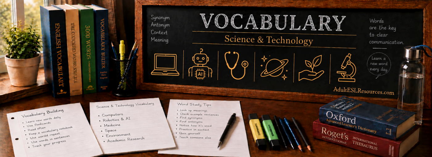 Teacher-In-A-Box — Science & Technology Vocabulary