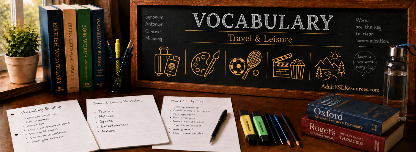 Teacher-In-A-Box — Travel & Leisure Vocabulary